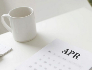 Photo showing a stylized calendar for April